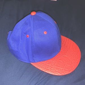 Flat brim hat